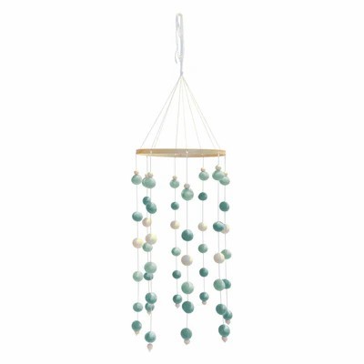 MOBILE POMPOM EM TONS VERDE