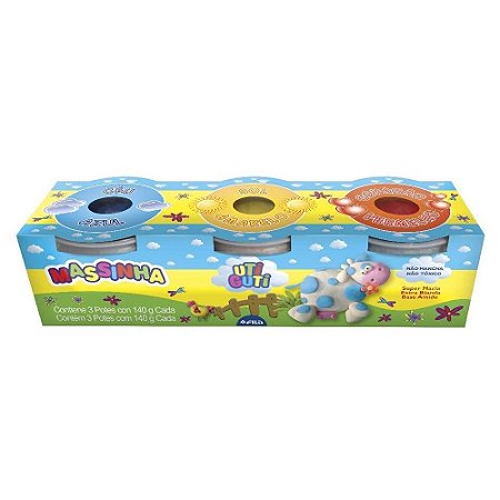MASSINHA KIT 3 POTES X140G AZ/VE/AM