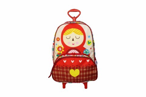MOCHILA ESCOLAR DE RODINHAS CHAPEUZINHO VERMELHO