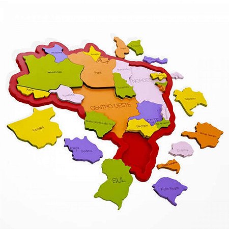 QUEBRA CABECA MAPA BRASIL REGIOES E ESTADOS