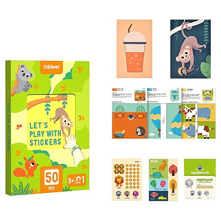 BRINCANDO COM ADESIVOS INICIANTE 50PCS