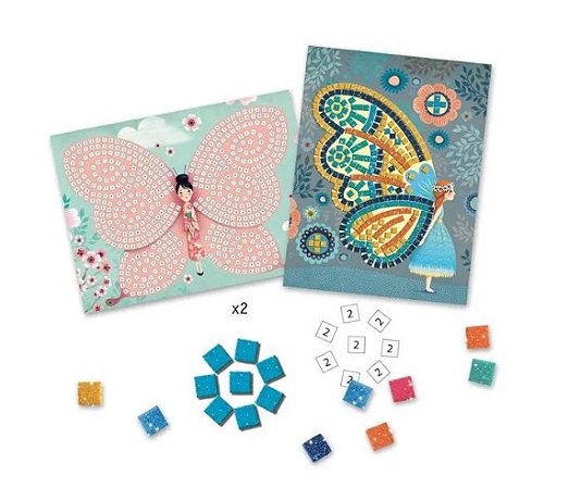 COLAGEM COM MOSAICOS BORBOLETAS