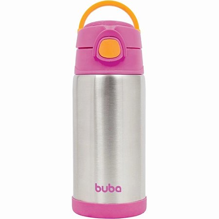 COPO TERMICO PAREDE DUPLA COM CANUDO ROSA PINK