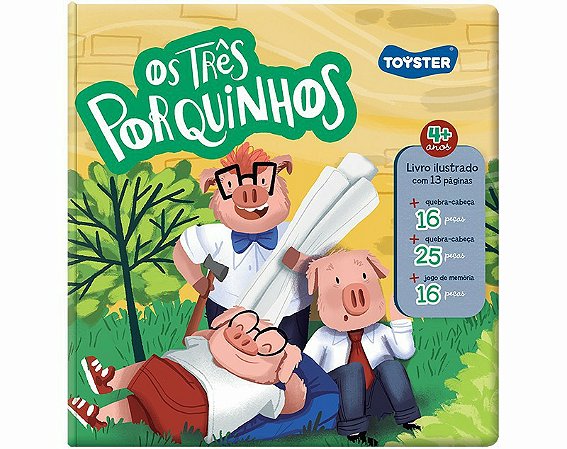 LIVRO BRINQUEDO OS TRES PORQUINHOS
