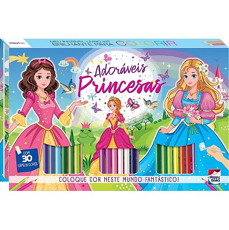 MEU INCRIVEL LIVRO BRILHANTE P/COLORIR PRINCESAS