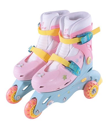PATINS TRILINE UNICORNIO C ACESSORIOS 26 A 29