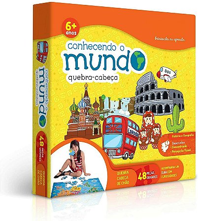 QUEBRA CABECA CONHECENDO O MUNDO 120PCS