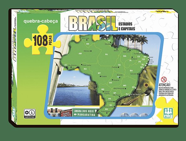 QUEBRA CABECA MAPA DO BRASIL 108PC