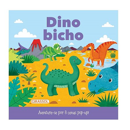 LIVRO AVENTURA COLORIDA DINO BICHO POP UP