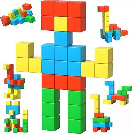 JOGO MAGNETICO CUBOS 44 PECAS