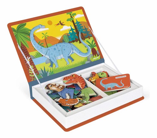 LIVRO MAGNETICO MISTURE E COMBINE DINOSSAUROS 50PC