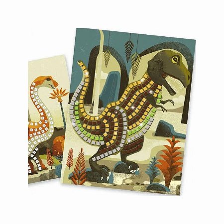 COLAGEM COM MOSAICOS DINOSSAUROS