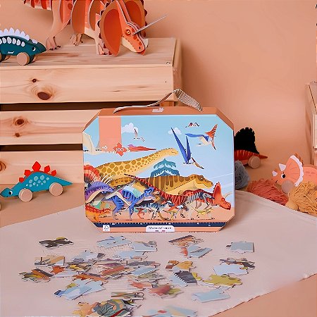 MALETA QUEBRA CABECA PANORAMICO DINO 100 PCS