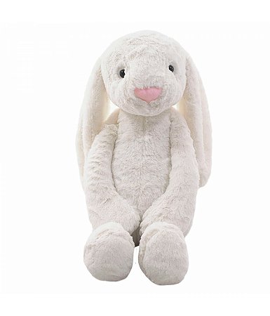 COELHO DE TECIDO PASCOA ORELHUDO BRANCO G 40CM
