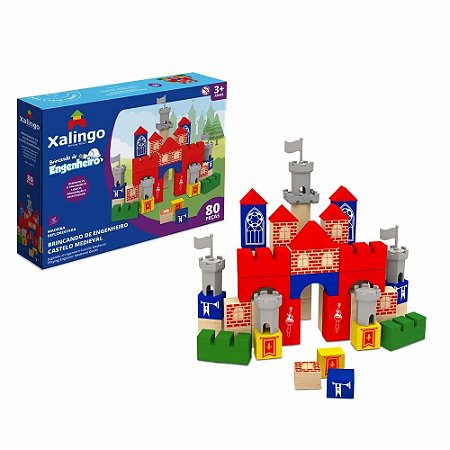 BRINCANDO DE ENGENHEIRO CASTELO MEDIEVAL 80PCS
