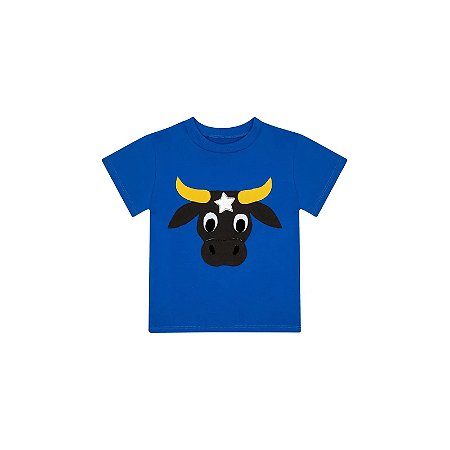 CAMISETA JUNINA BUMBA MEU BOI AZUL MENINO A23