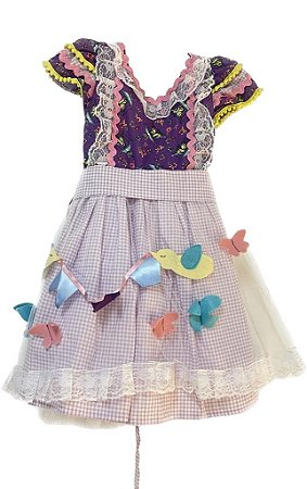 VESTIDO JUNINO PASSAROS A23