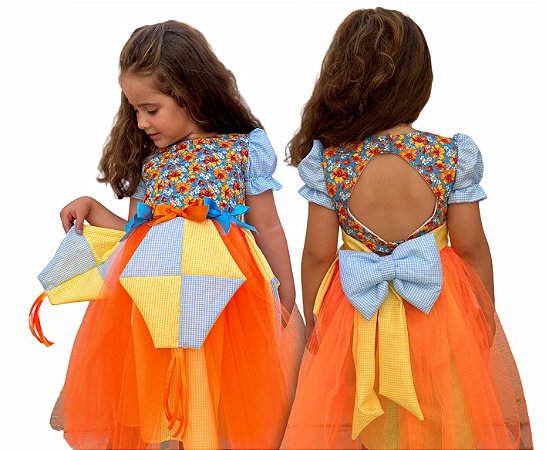 VESTIDO JUNINO BALAO XADREZ A24