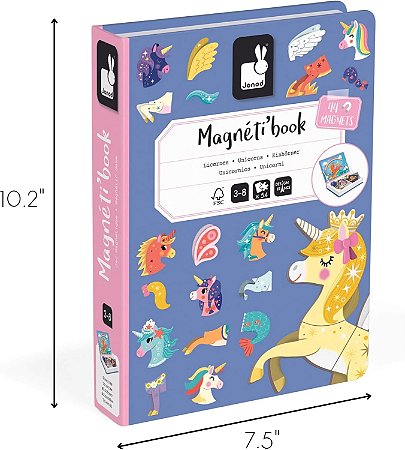 LIVRO MAGNETICO UNICORNIO