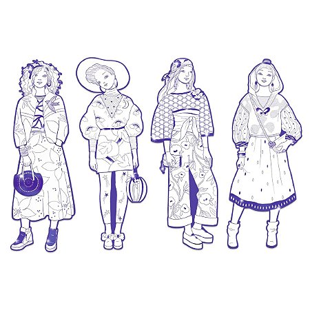 SILHUETAS ZAHO E AMIGAS