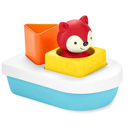 BRINQUEDO DE BANHO DE ENCAIXAR BARCO ZOO RAPOSA