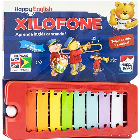 LIVRO XILOFONE HAPPY ENGLISH APRENDA CANTANDO