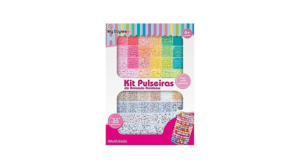 KIT PULSEIRAS DA AMIZADE G COR RAINBOW