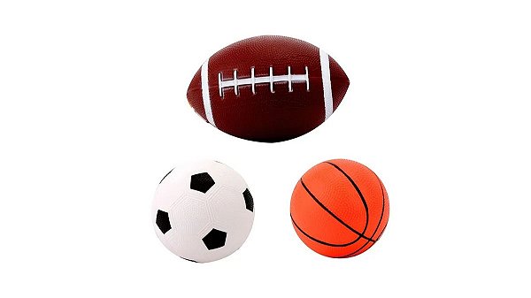 KIT 3 BOLAS FUT BASQUETE E FUT AMERICANO