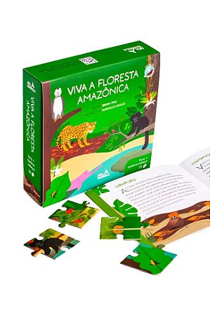 KIT LIVRO QUEBRA CABECA FLORESTA AMAZONICA