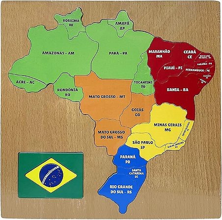 APRENDA BRINCANDO MAPA DO BRASIL