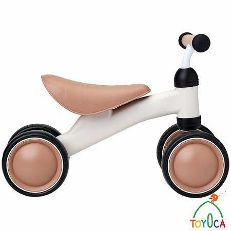BICICLETA DE EQUILIBRIO 4 RODAS BEGE