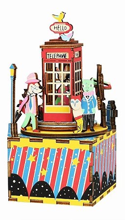 DIY CAIXA MUSICA BOX CABINE TELEFONICA