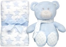 KIT URSINHO COM MANTA SONINHO AZUL