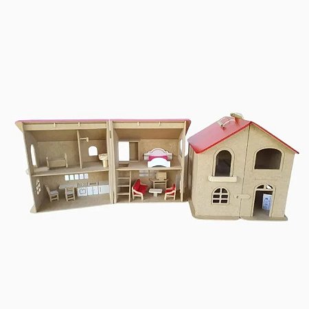 CASA SOBRADO MALETA VERMELHO