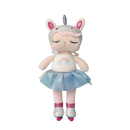 BONECA MINI ANGELA UNICORNIO PATINADORA 20CM