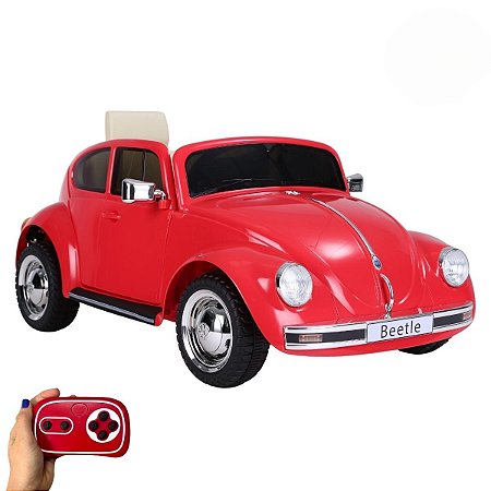 MINI CARRO ELETRICO FUSCA 6V VERMELHO