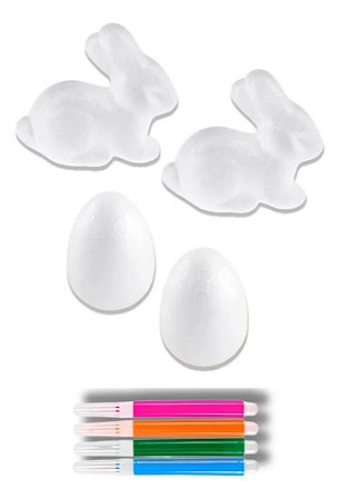 KIT OVOS E COELHINHOS PARA PINTAR PASCOA