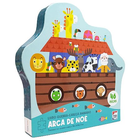 LIVRO QUEBRA CABECA ANIMADO ARCA DE NOE