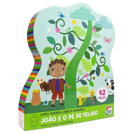 LIVRO QUEBRA CABECA ANIMADO JOAO E O PE DE FEIJAO