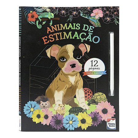 LIVRO RASPAR E COLORIR ANIMAIS DE ESTIMACAO