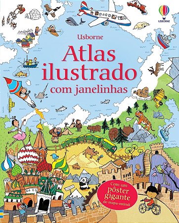 LIVRO ATLAS ILUSTRADO COM JANELINHAS