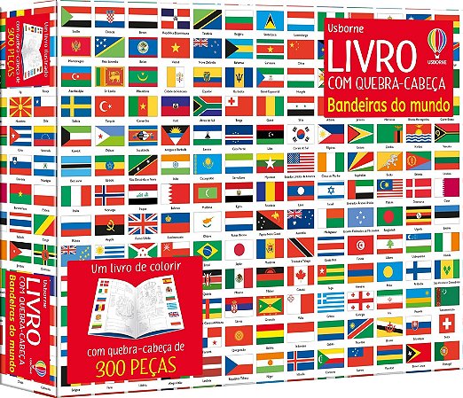 LIVRO BANDEIRAS DO MUNDO LIVRO COM QUEBRACABECA