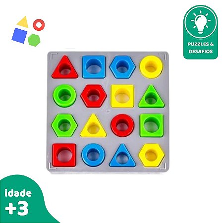 SHAPE MATCHING FORMAS E CORES 64 PCS