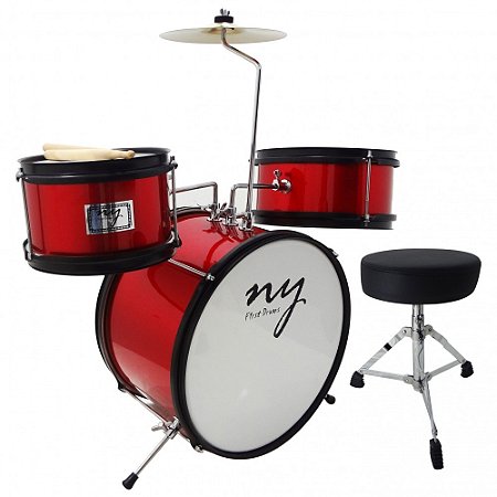 BATERIA INFANTIL ACUSTICA 2 TONS VERMELHA