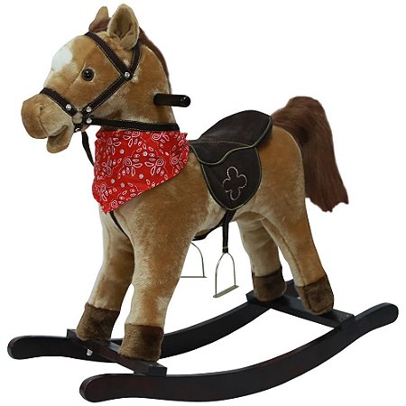 CAVALO DE BALANCO REVESTIDO EM TECIDO