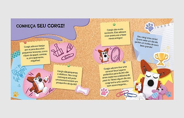 LIVRO LEGO BOOKS PETS DE MESA CORGI