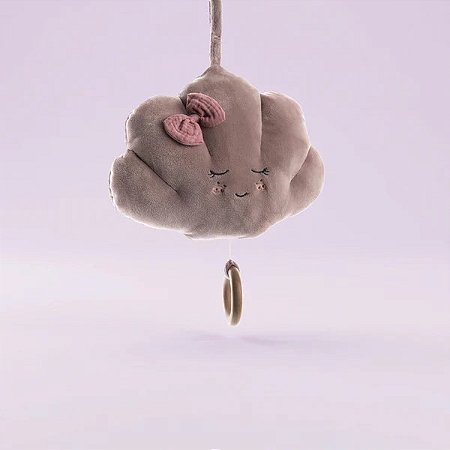 MOBILE DE TECIDO CONCHA MUSICAL LILAS