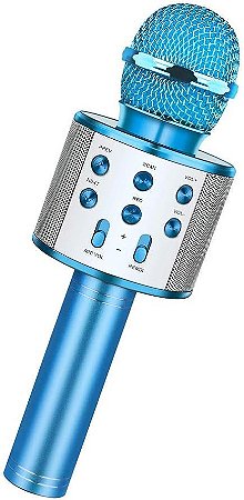 MICROFONE KARAOKE ELETROTOYS AZUL