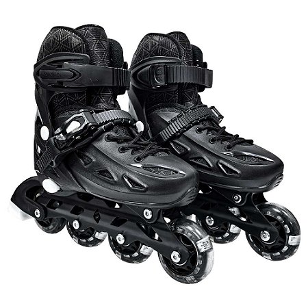 PATINS INLINE AJUSTAVEL BLACK 38 A 41