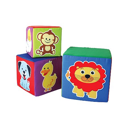 BRINQUEDO CUBO EVOLUTIVO ANIMAIS C SOM